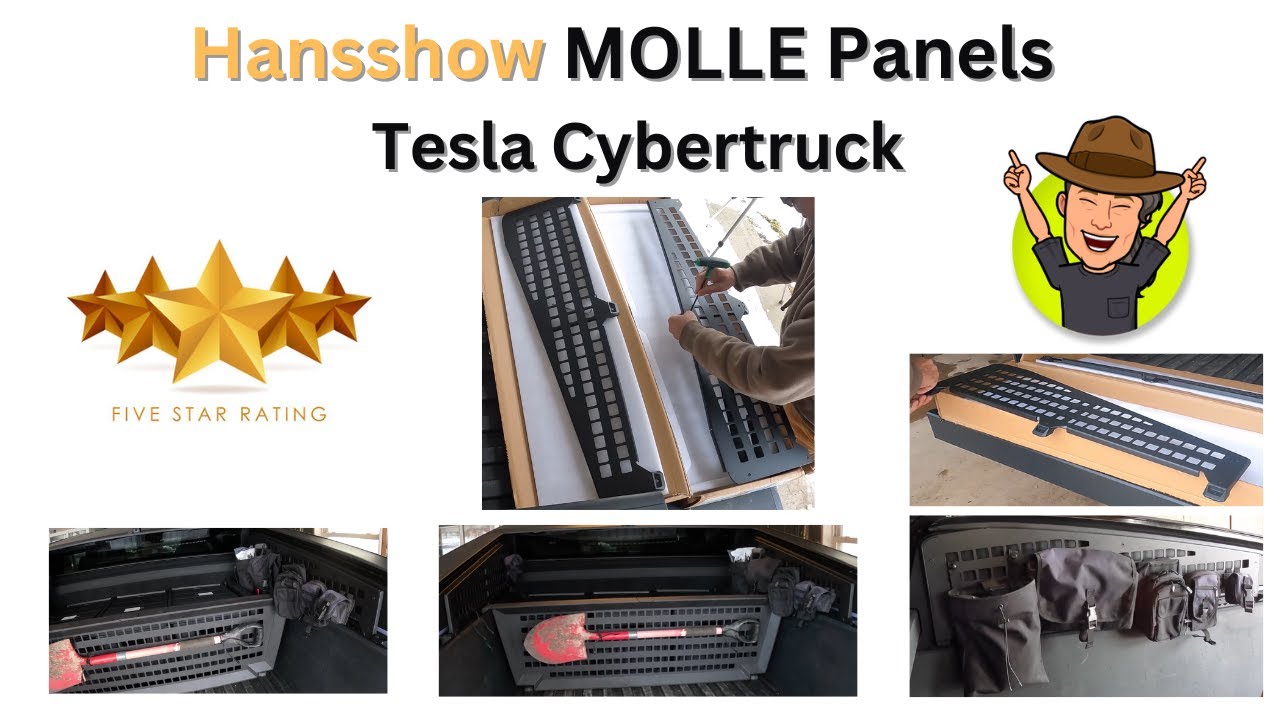 Installing Hansshow MOLLE Panels on the Tesla Cybertruck: The Ultimate Bed Storage Solution