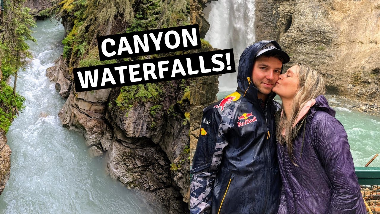 JOHNSON'S CANYON 🇨🇦 Must-do hike | Vero and Justin (Canada travel vlog video)