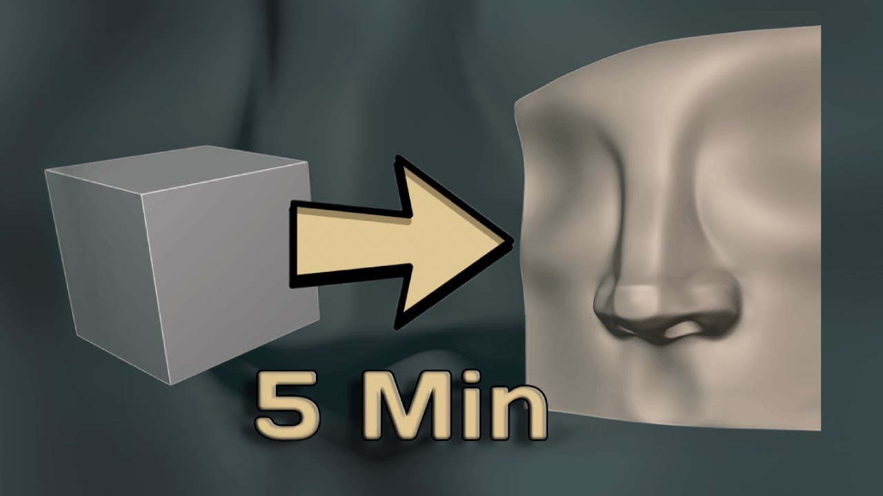 Рисование носа в Blender для начинающих | 5 мин