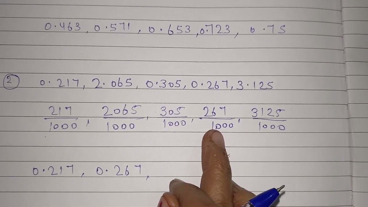 Arrange the Ascending and Descending order