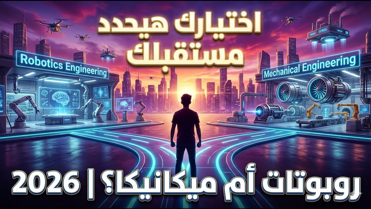 هندسة الروبوتات أحسن ولا الميكانيكية؟ مقارنة شاملة (جامعات - رواتب - سوق العمل 2026)
