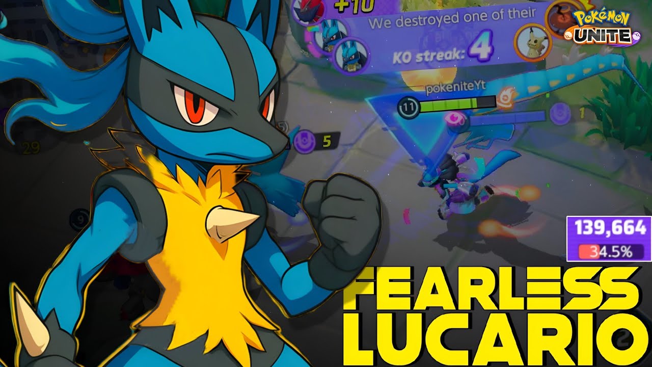 LUCARIO BECOMES INSANELY FEARLESS IN SOLO QUEUE 😎 | POKEMON UNITE