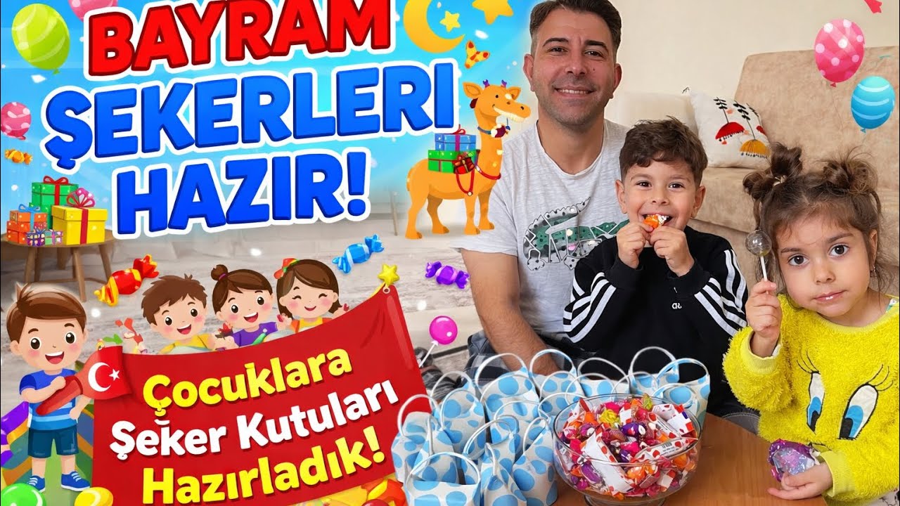 Cocuklar için şeker çantaları hazırladık 🍭🍬