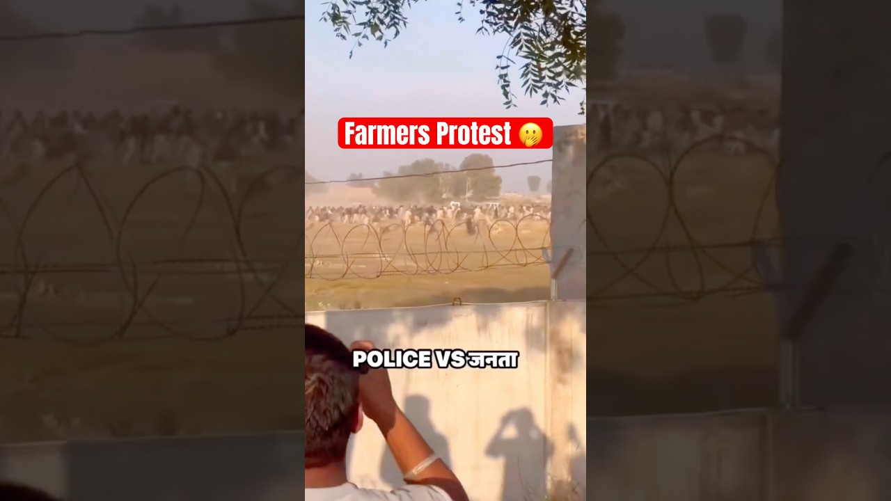 Police vs Janta farmers protest #kisan #kisanektazindabaad #farmersprotest #punjab #shorts