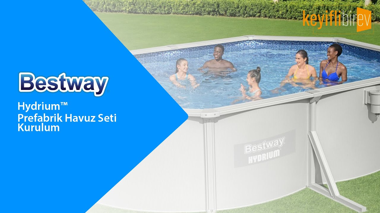 Bestway®  Hydrium™ Çelik Duvarlı Prefabrik Yer Üstü Havuz Kurulumu