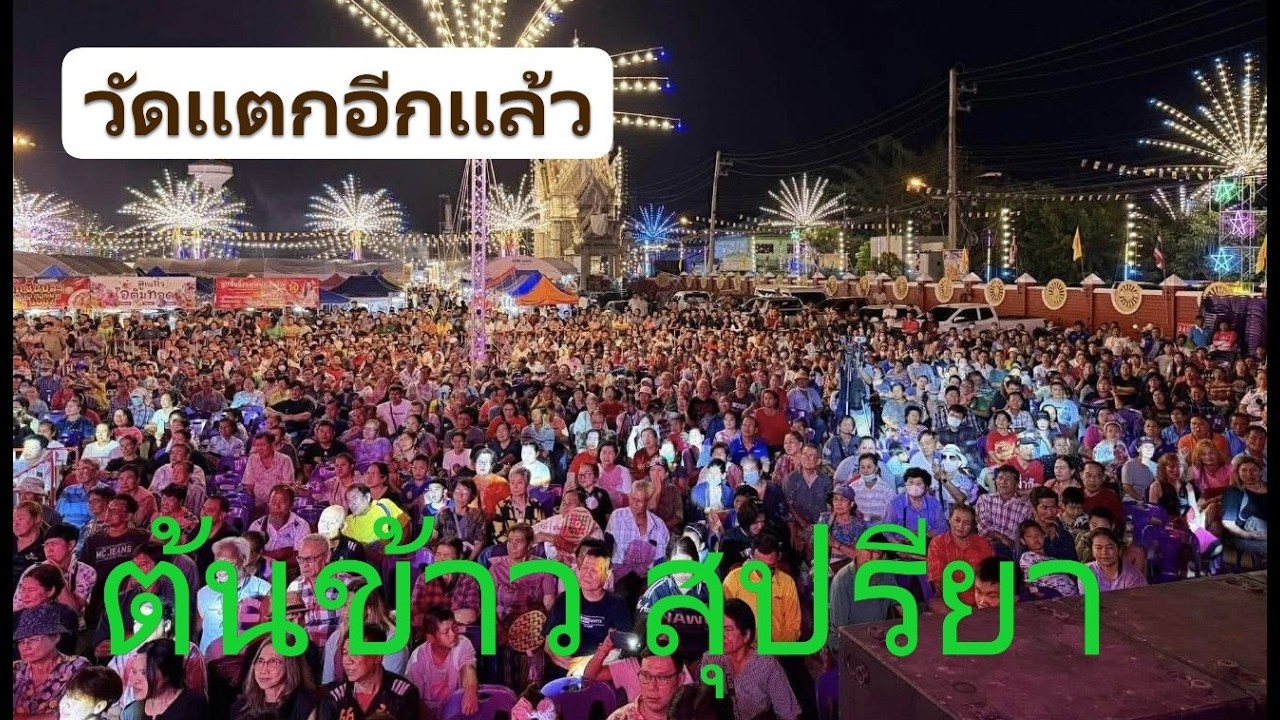 วัดแตกอีกแล้ว คอนเสิร์ต ต้นข้าว สุปรียา งานวัดชาวเหนือ ดำเนินสะดวด ราชบุรี