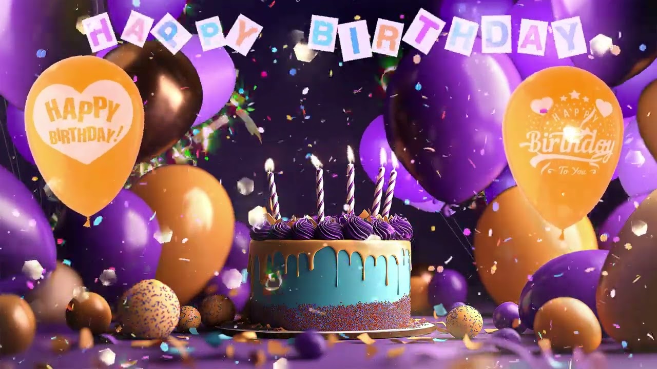 Happy Birthday! Funny greeting video card (4K)