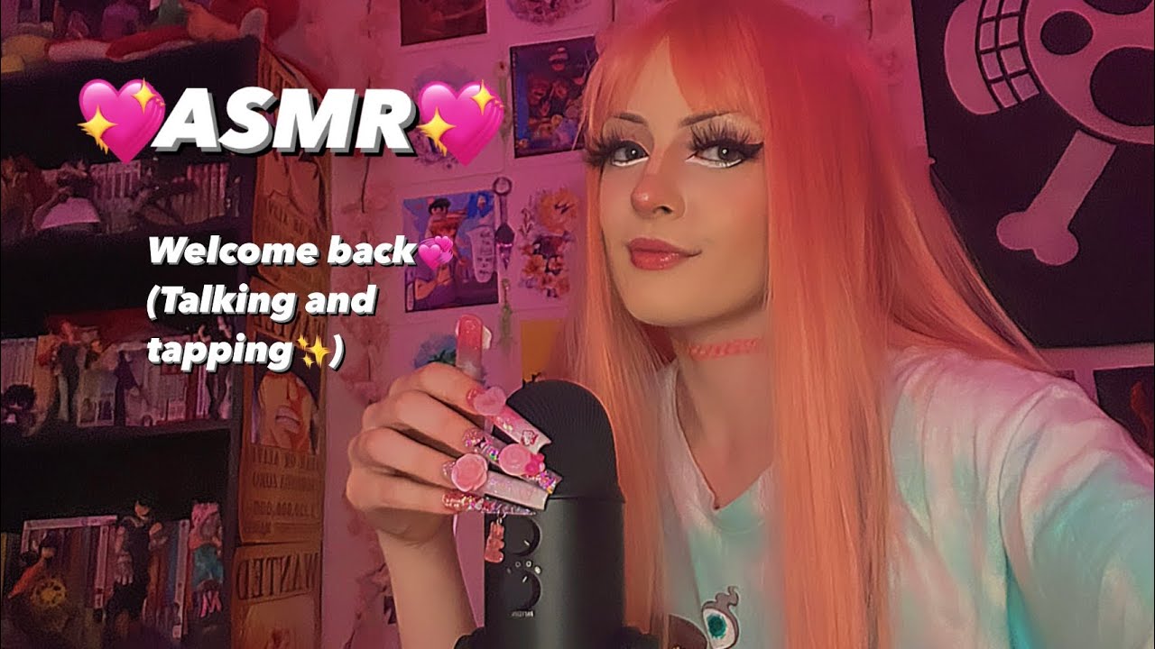 ASMR// welcome back! (Whispering, nail tapping, mic scratching🌸)