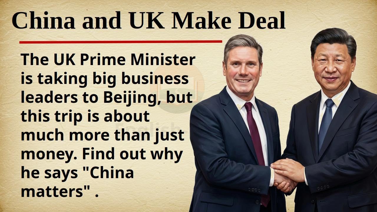 UK and China Make Deal || 🇬🇧🇨🇳 Learn English Through Story Level 2 || Graded Reader 🎧