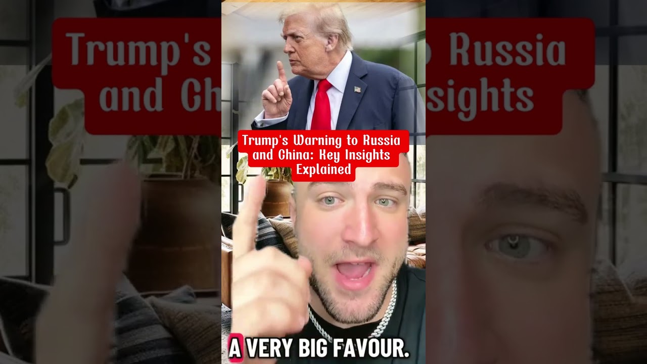 Trump Issues Bold Warning to Russia & China Over Iran | Geopolitics Explained