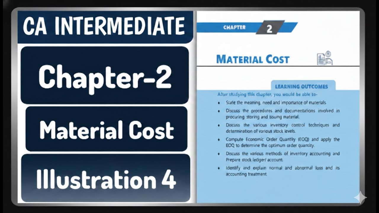 CA INTER || COSTING || MATERIAL COST || ILLUSTRATION 4