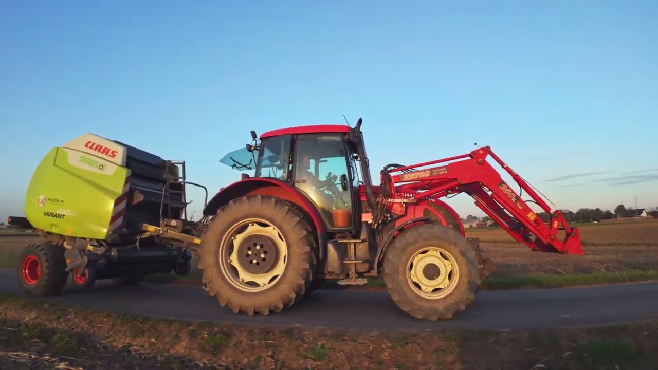GR Pilich - Prasowanie Sianokiszonki 🐄 Zetor Forterra 11441- Claas Variant 465RC