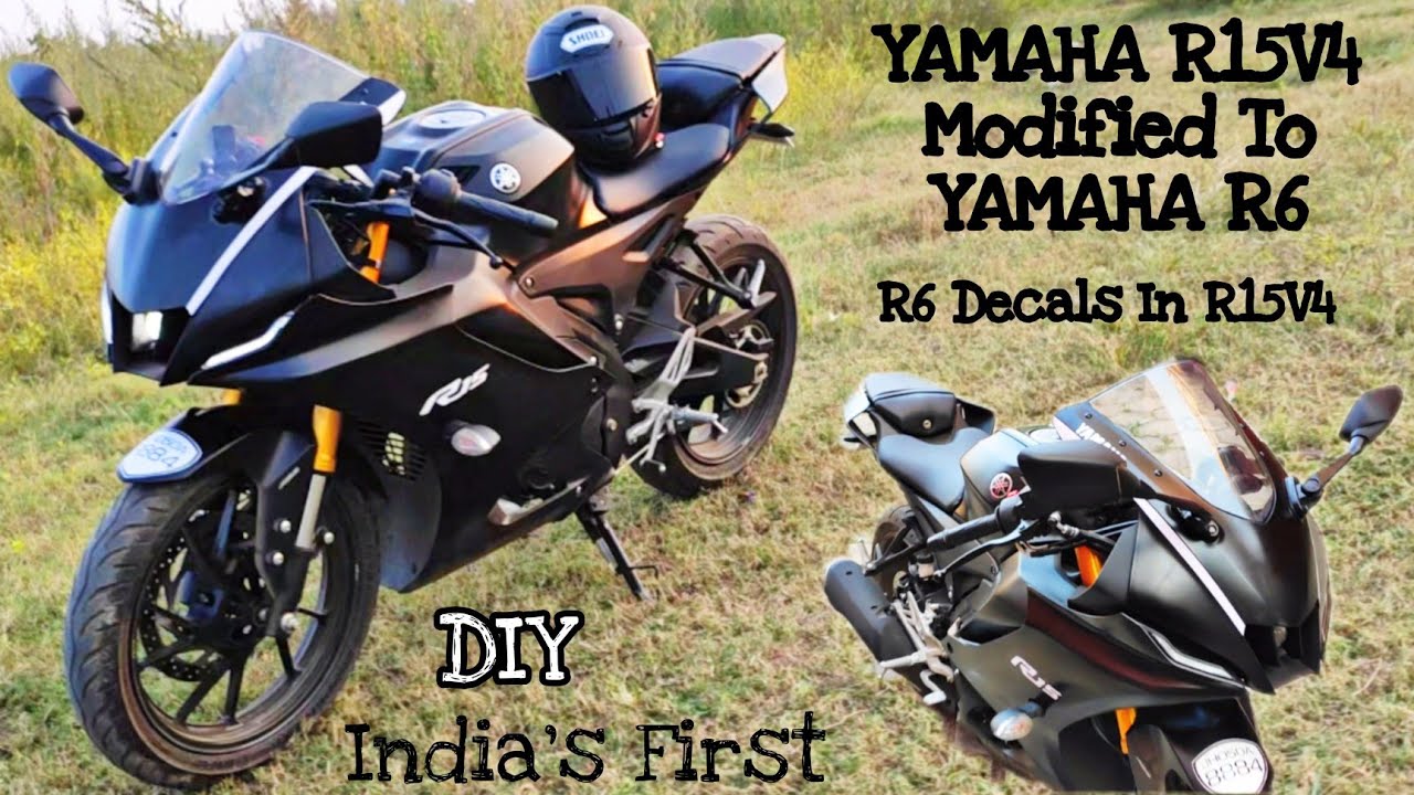 India's First Ever YAMAHA R15V4 Identically Modified Into YAMAHA R6| R6 Decals In R15V4 Installation
