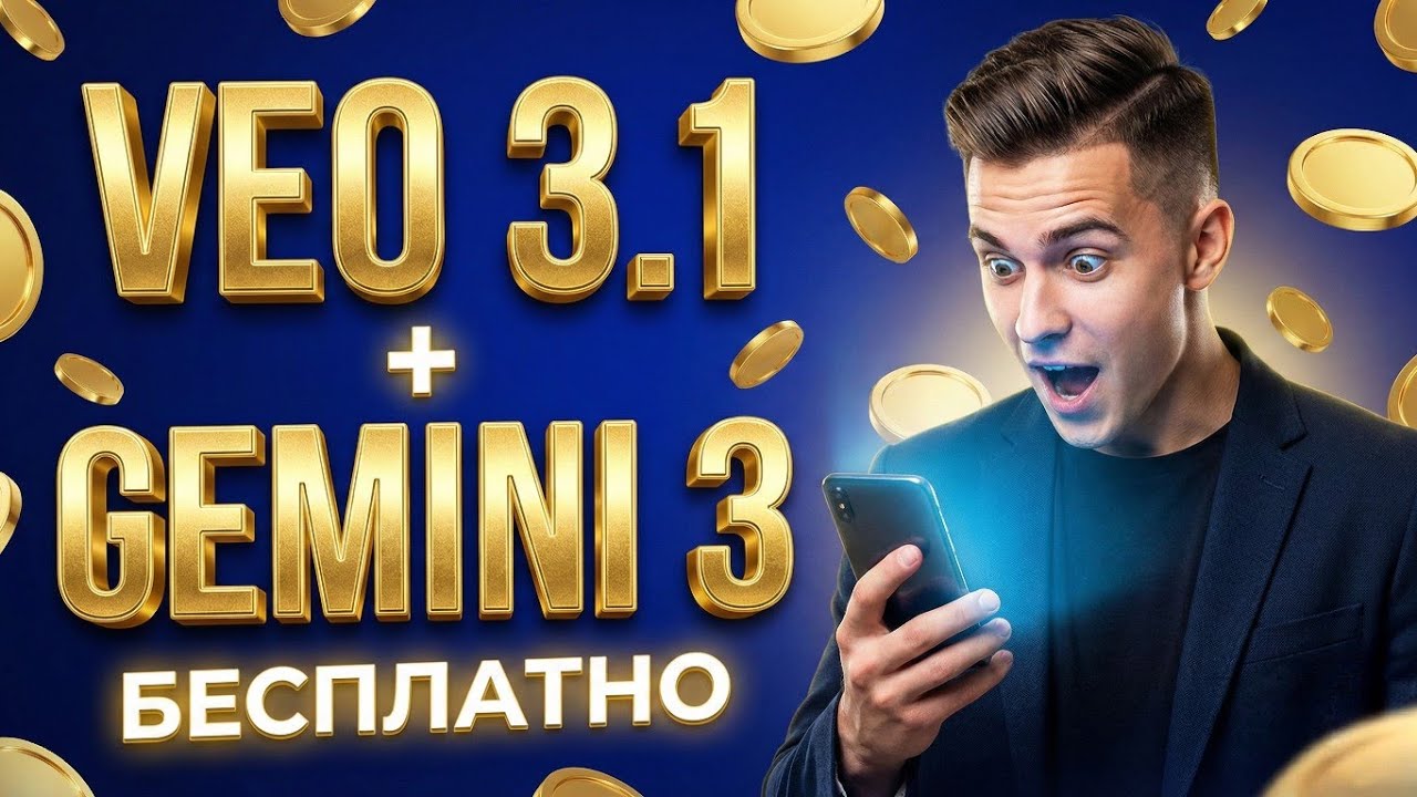 Veo 3.1 и Gemini 3 БЕСПЛАТНО: Генерация видео (Гайд)