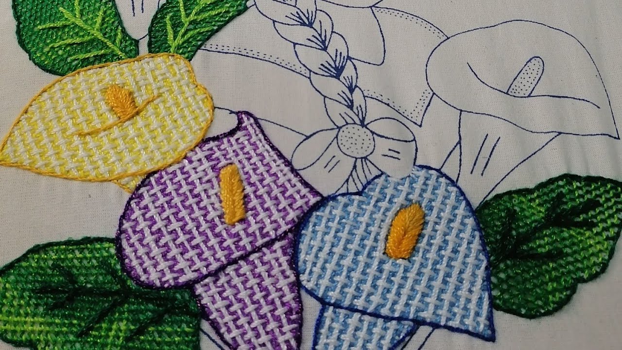 Nueva puntada!! Bellissima!! para rellenar unos alcatraces. 🌼