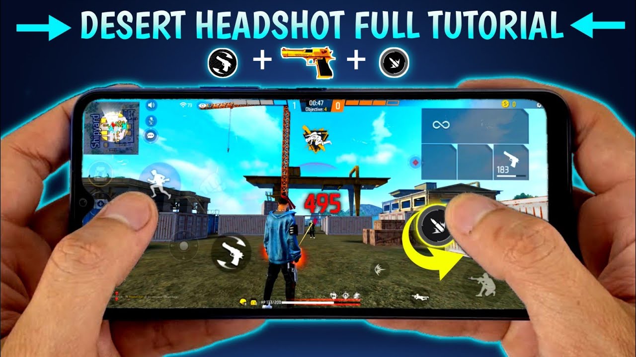 Desert Eagle Headshot Full Tutorial 😈 [ Handcam ] New Headshot Setting + Trick Free Fire 