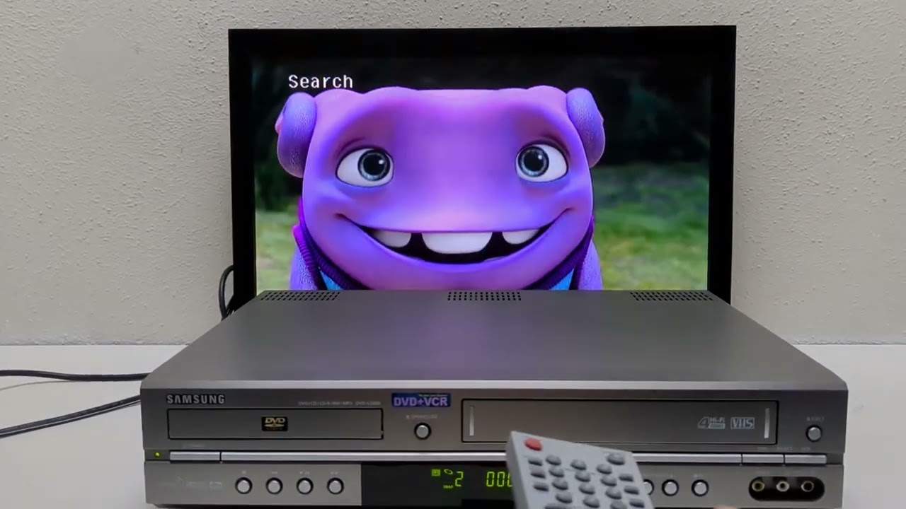 SAMSUNG DVD-V2000 DVD VCR VHS PLAYER COMBO ||| Yellow Fish 🐠
