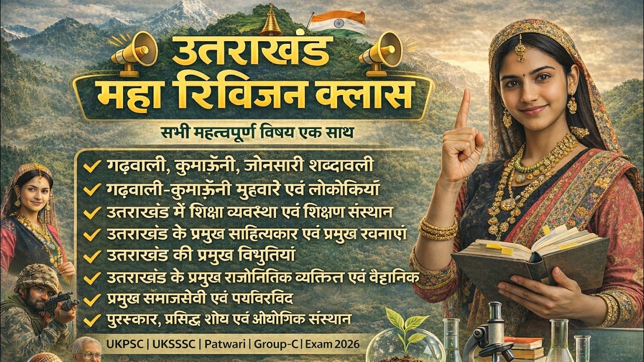 उत्तराखंड GK महा मैराथन रिवीजन क्लास | UKPSC UKSSSC Complete Uttarakhand GK