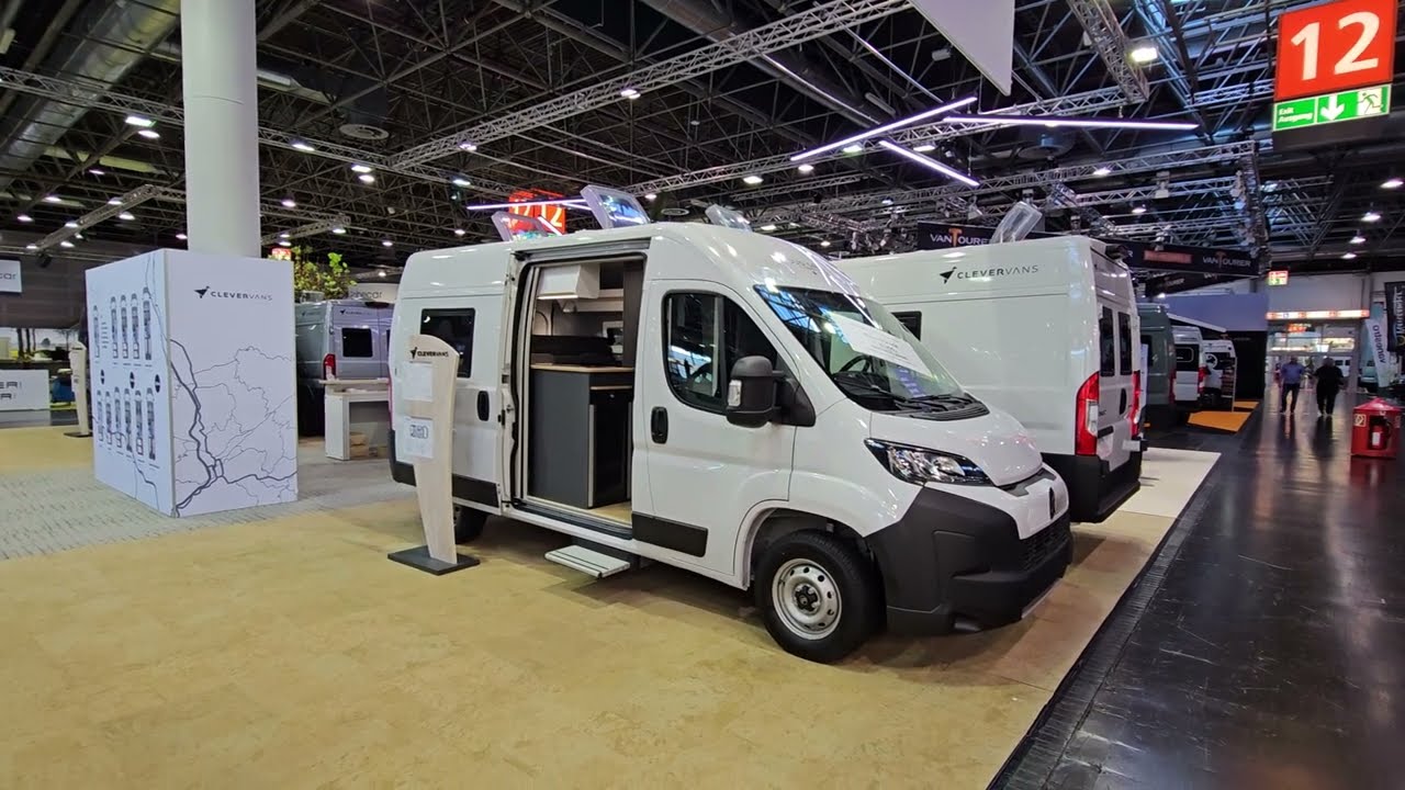 TINY CAMPER for two with TOILET, SHOWER!  SUPERB LAYOUT! Clever Vans Duo 540 review. Specs below.