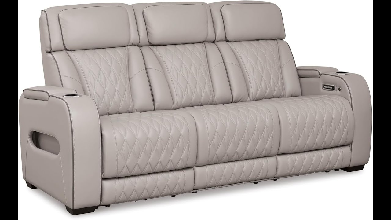 Ashley Boyington Power Reclining Sofa with USB & LED – Modern Comfort Redefined