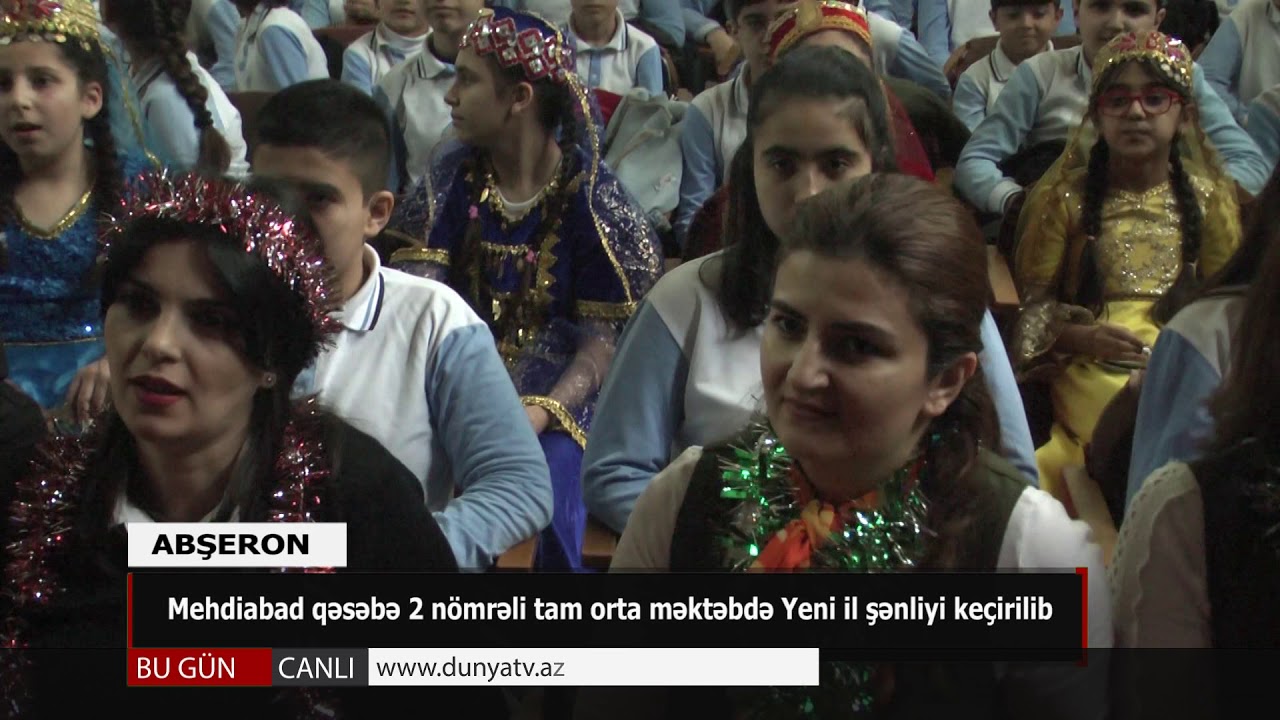 27 12 2019 DTV Mehdiabad qəsəbə 2 nömrəli tam orta məktəbdə Yeni il şənliyi keçirilib