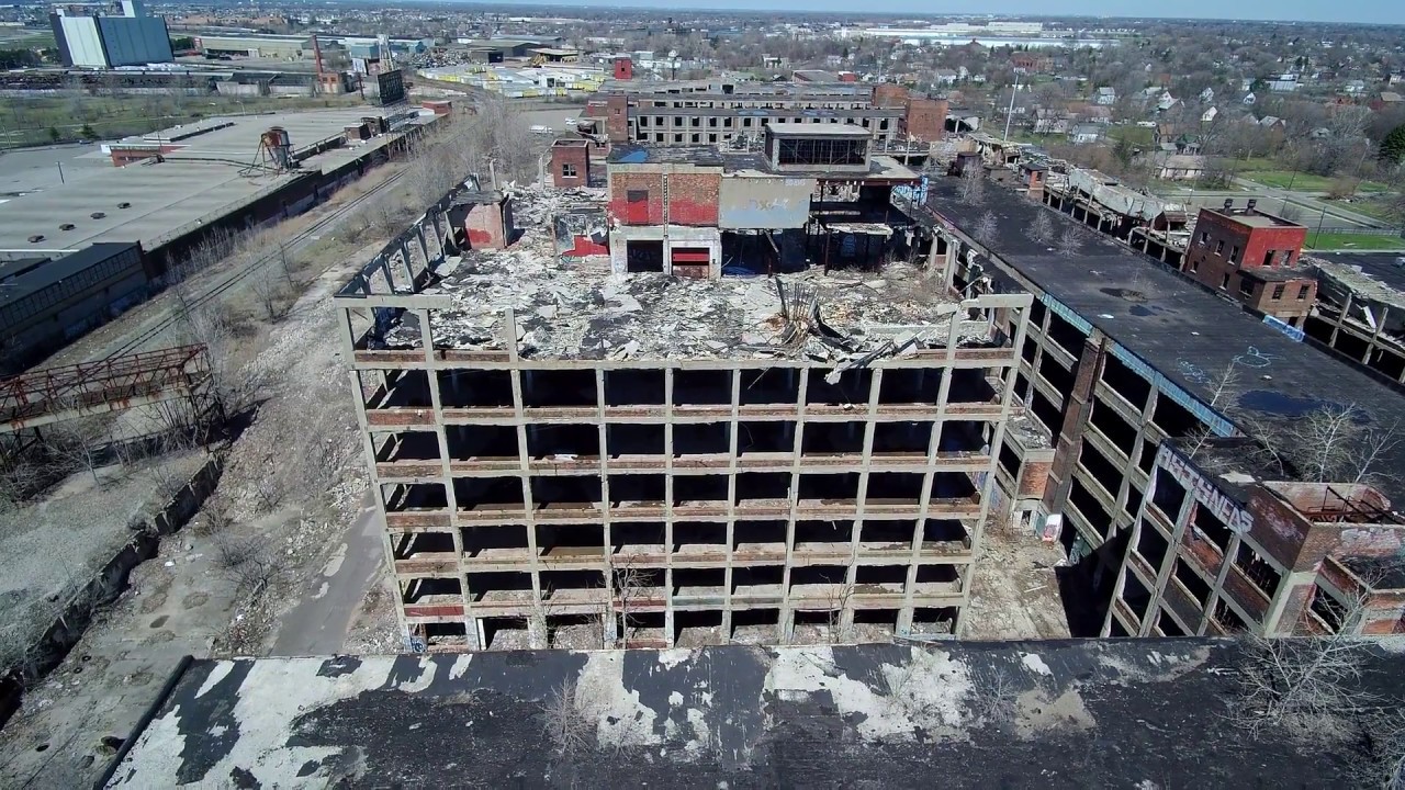The Old abandoned Packard Automotive Plant Detroit 2017 April