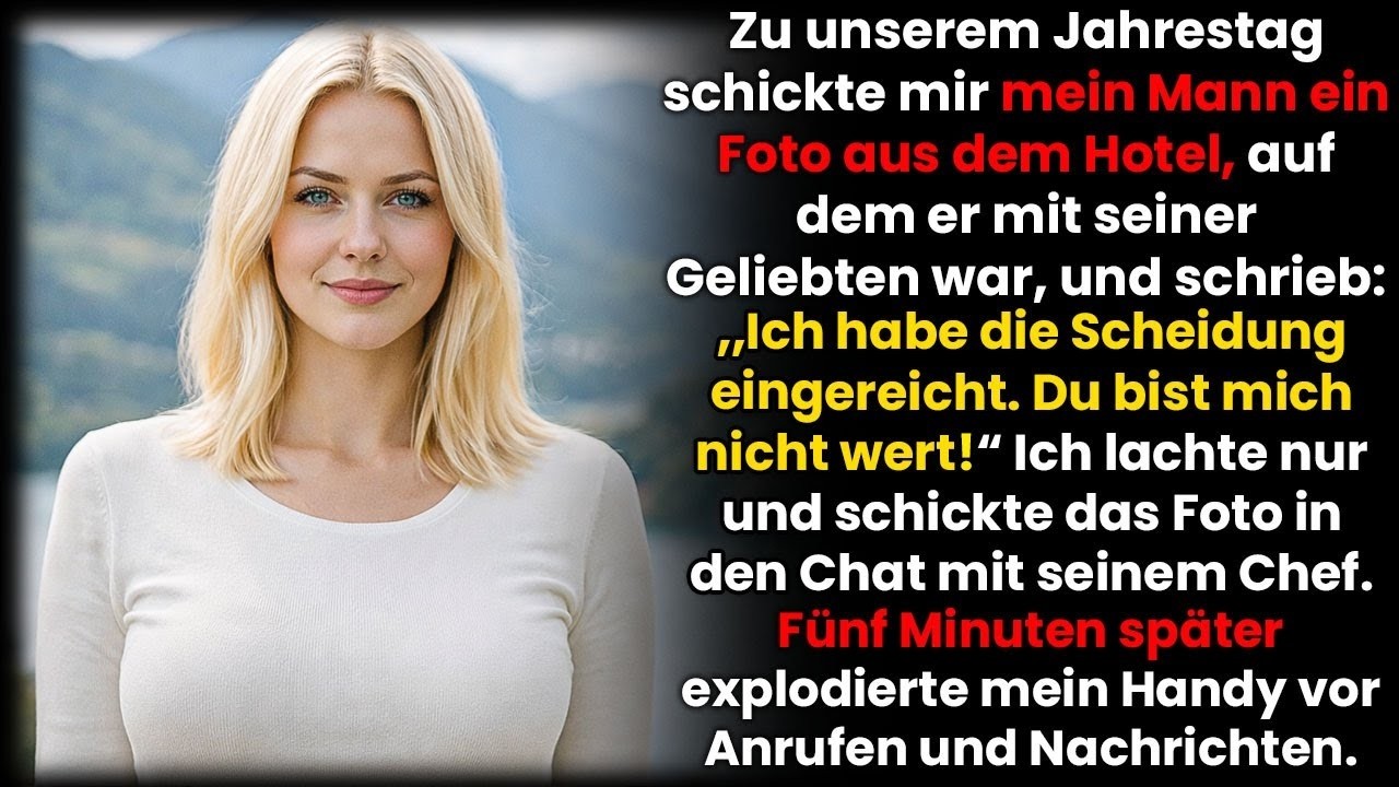 Zum Jahrestag schickte er mir ein Hotelfoto mit seiner Geliebten: „Du bist mich nicht wert!“