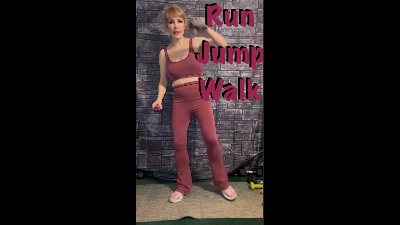 Run, Jump, Walk Workout in Athletic Shoes | Cindy Sparkles in Maroon Walmart Fit & Skechers D’Lites