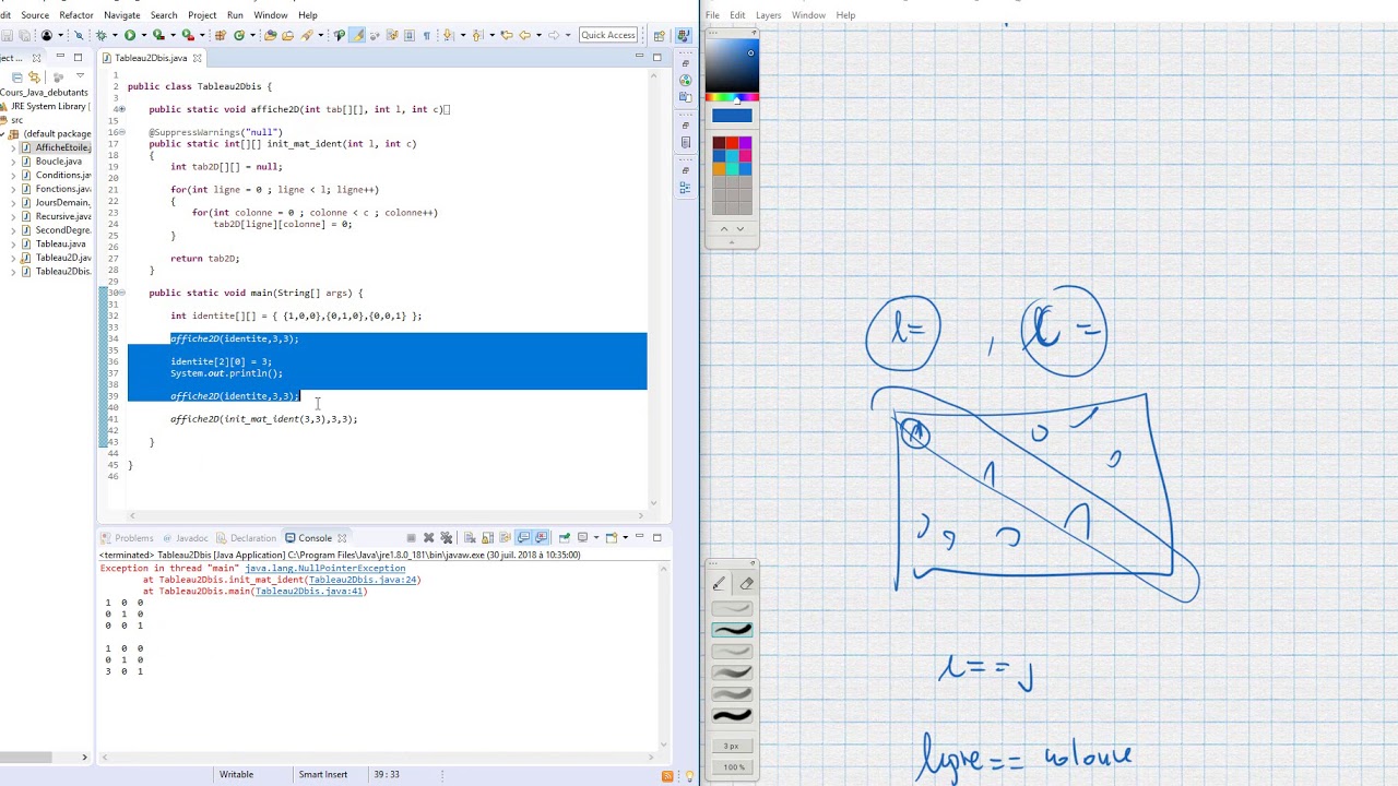 Cours 35 Tableau de 2Dimensions