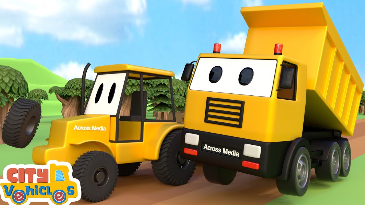 🚧 Construction Vehicles Build a House for Dog 🐶 | Tractor & Excavator 🏗️