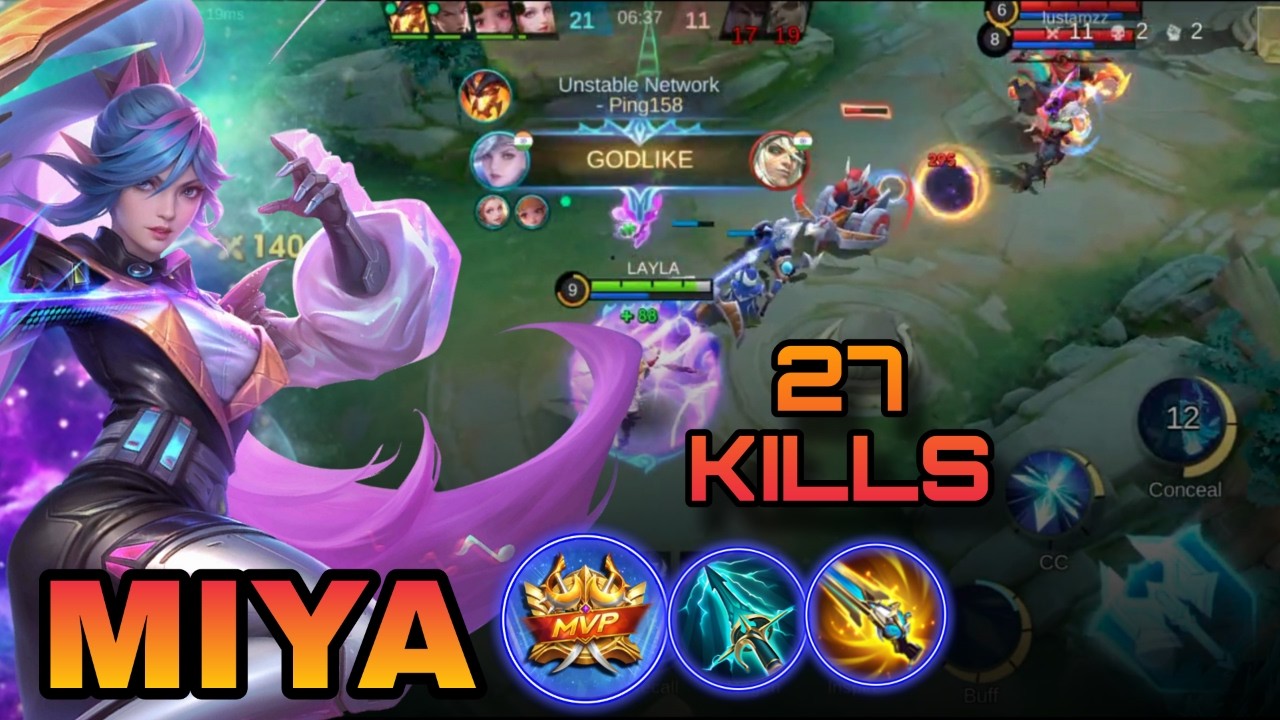 Enemy Team Couldn't Touch Me!! 27 Kills Miya Savage 😈 | Mobile legends Bang Bang