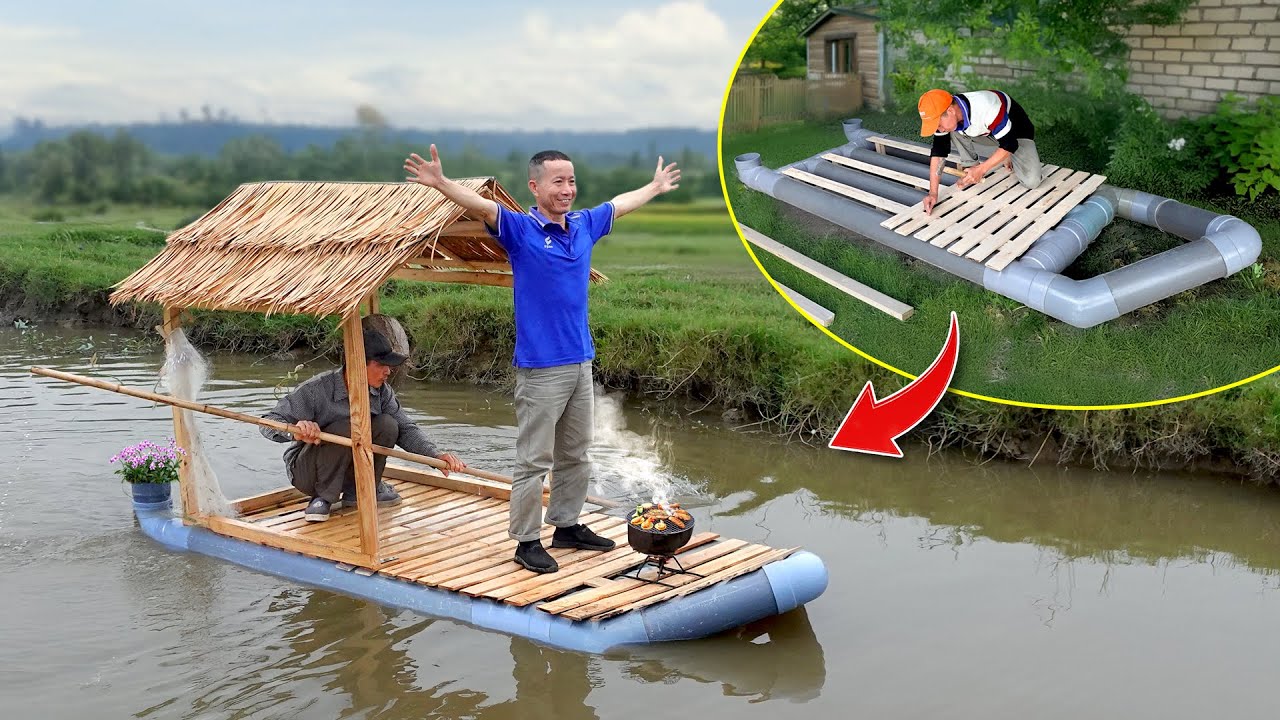 Self-build low cost PVC pipe boat | DIY project