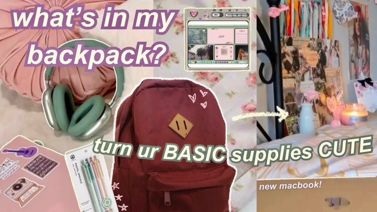 What's in My College Bag? 2024 Essentials 🍡🎧