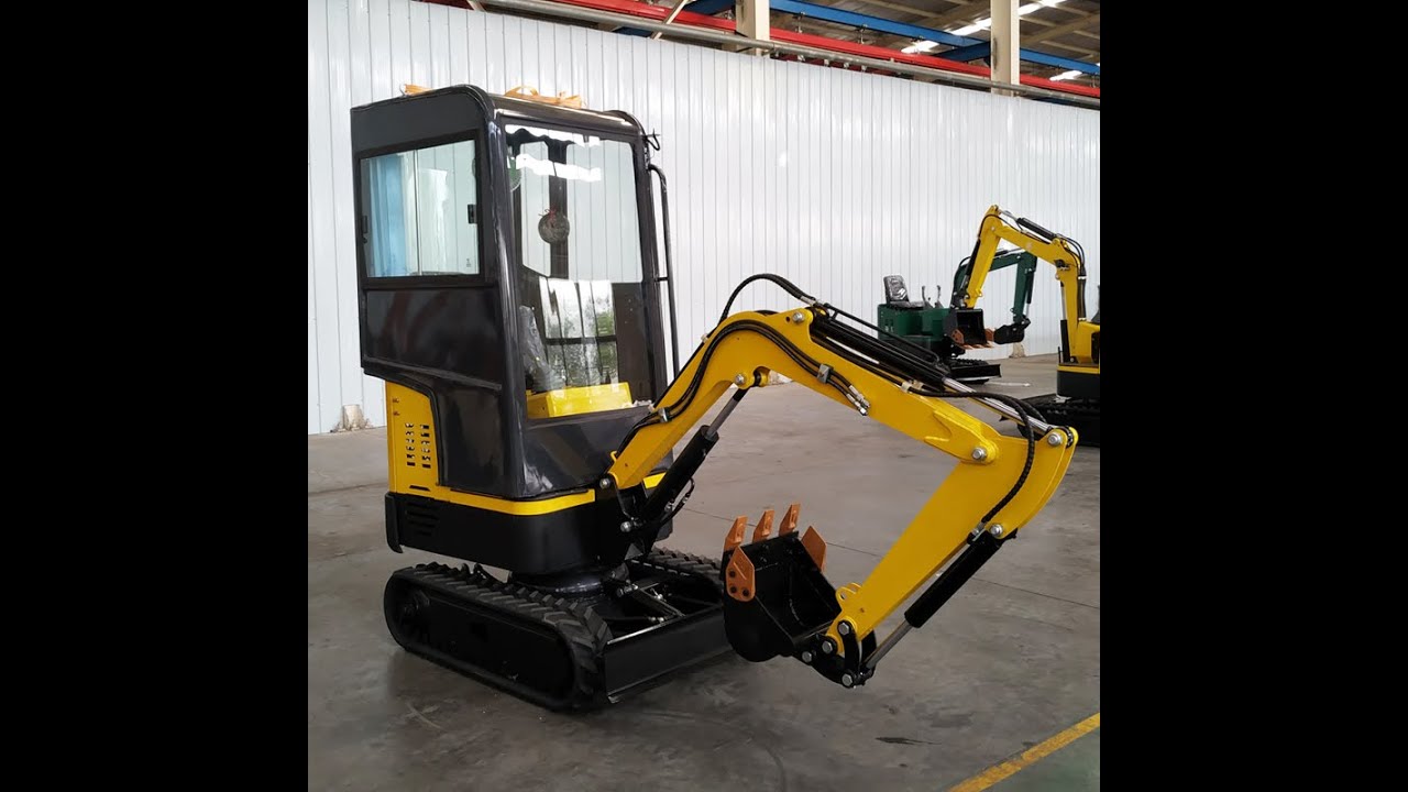 1ton mini excavator with closed cabin
