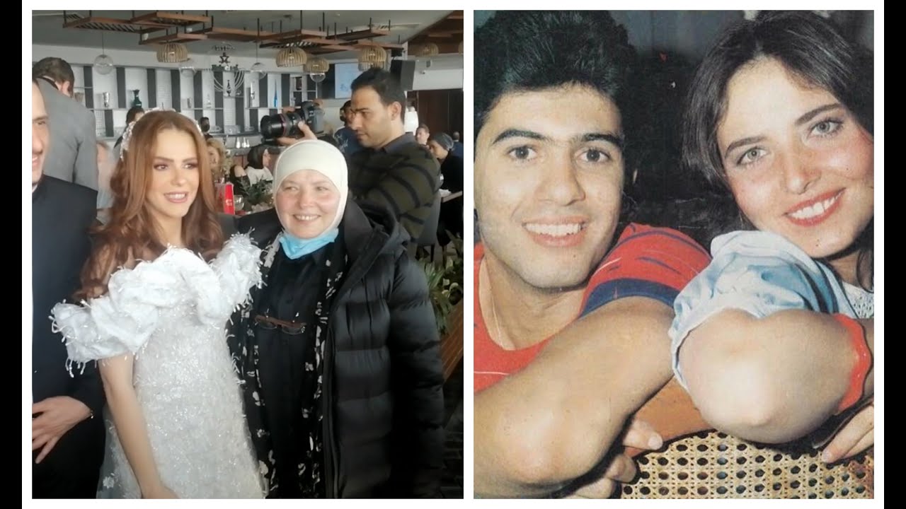 اول ظهور للفنانة المعتزلة نسرين مع زوجها في عقد قران دنيا عبد العزيز