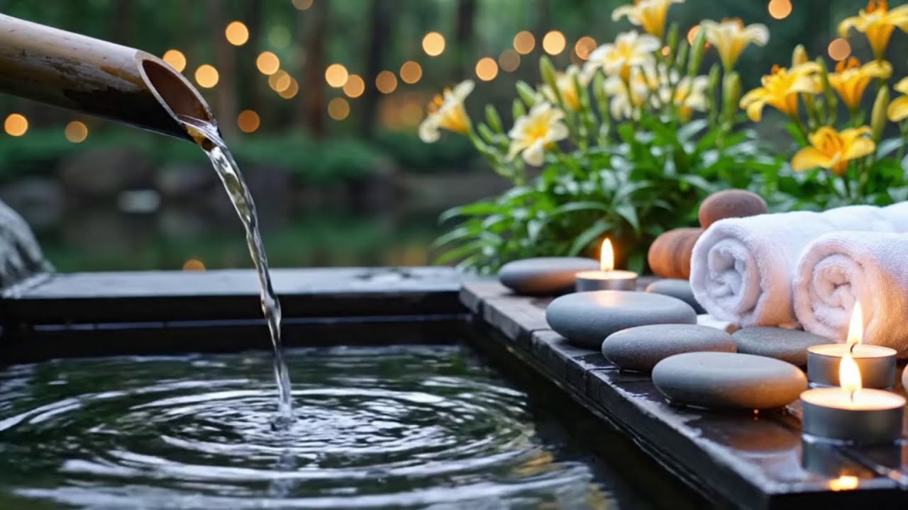 Relaxing Piano with Flowing Water Sounds 🌿 Healing Piano Music for Anxiety Depression | Deep Rest