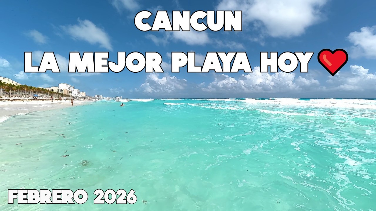 Cancun🔴Te Muestro Las Playas Hoy🌴Playa Marlin 21 Febrero 2026
