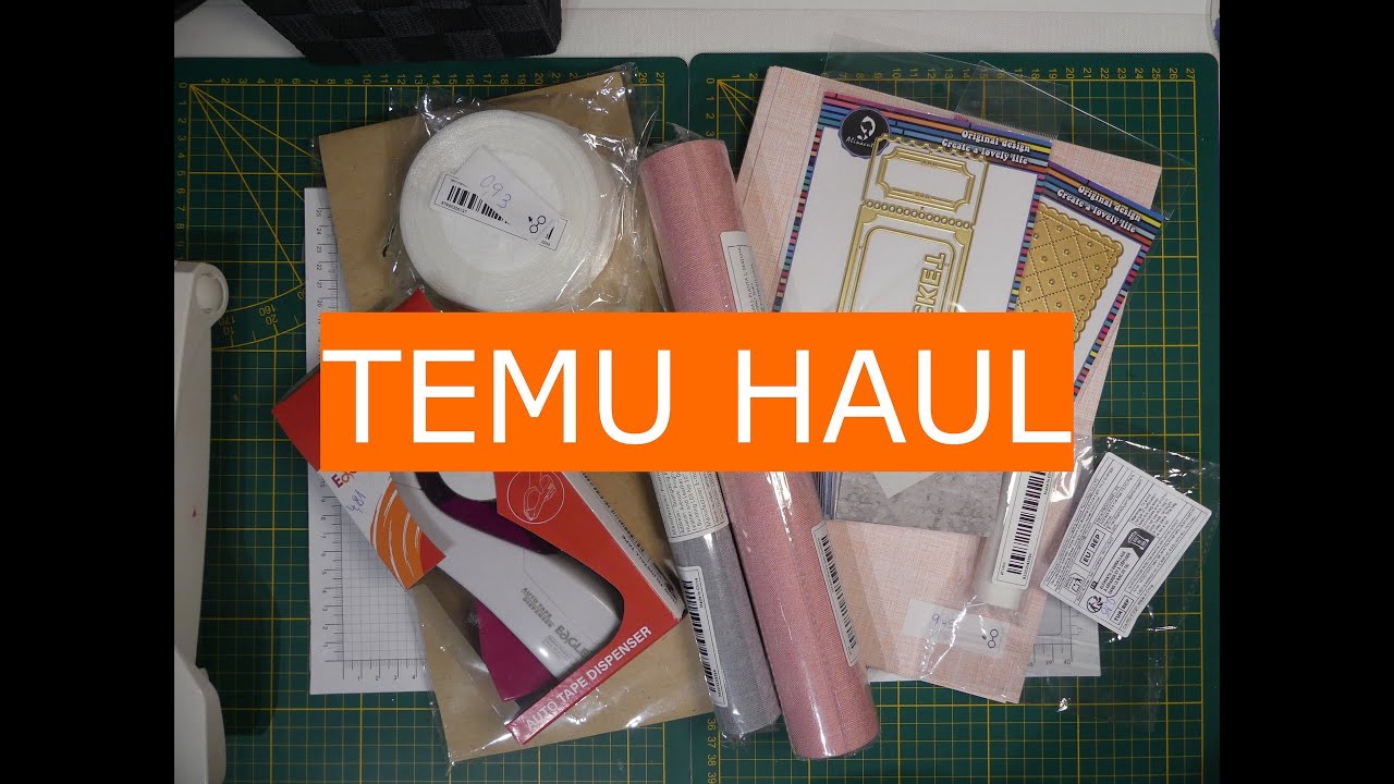 #TEMU Haul, Klebefilm Abroller, #Alina Craft Stanzschablonen, MEGA Papier