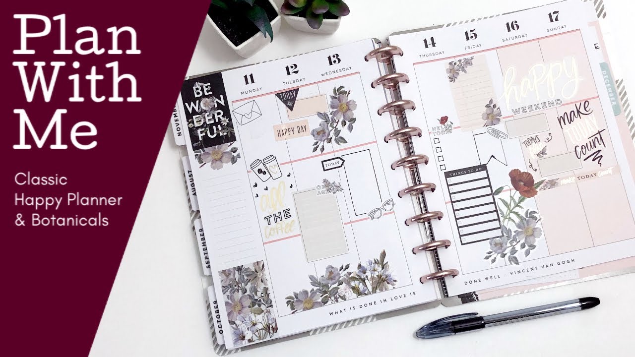 Plan With Me - “Botanicals” sticker book - Classic Happy Planner