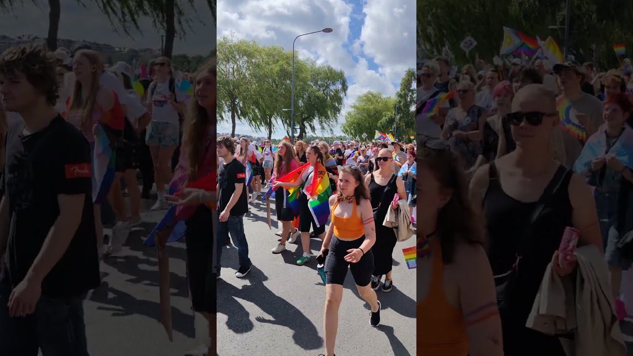 Stockholm Pride Parade 2025 in action! #pride #stockholmpride #prideparade
