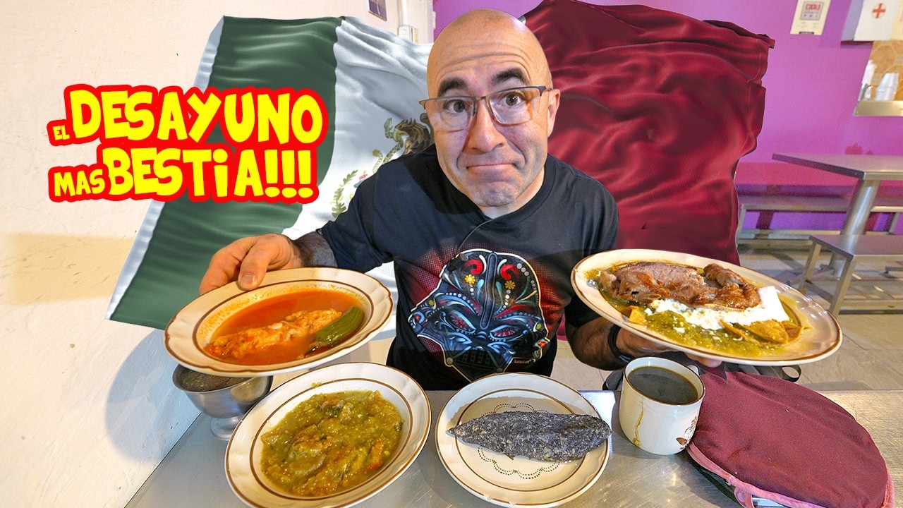 👉️ el DESAYUNO MÁS BESTIA DE MÉXICO  🇲🇽 🌶️ 🔥 Todo a la LEÑA 🪵