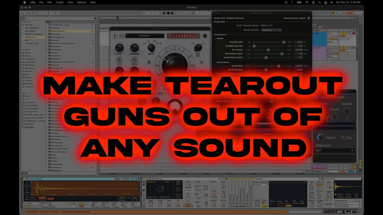 Tearout gun bass techniques