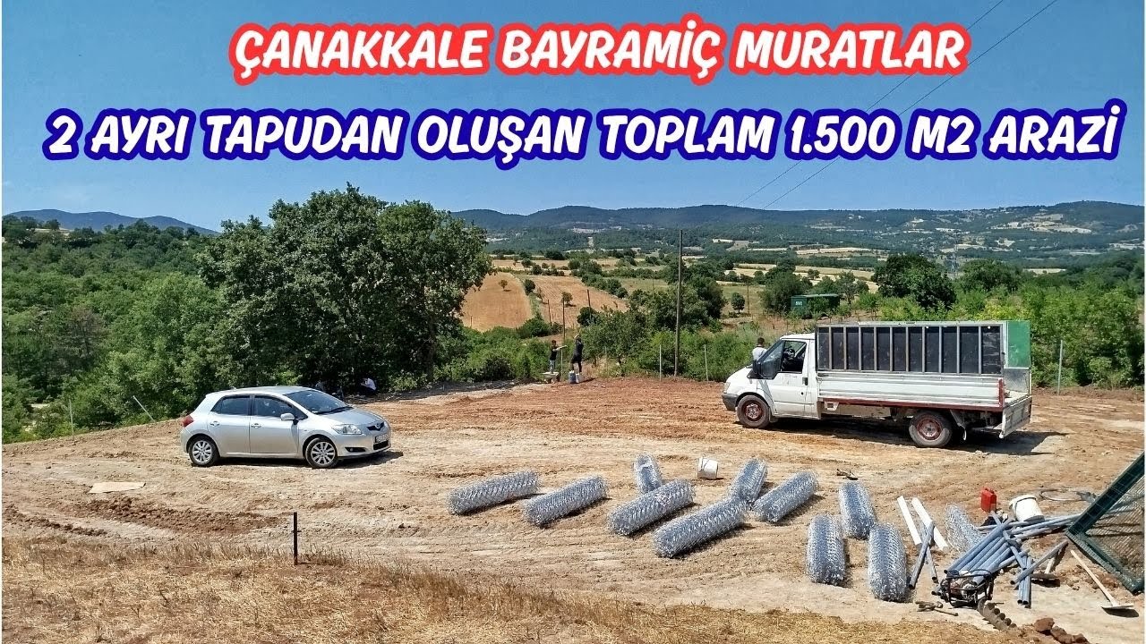 (FİYAT DÜŞTÜ) ÇANAKKALE MURATLAR BAYRAMİÇ 1.468 m² ARSA İKİ ADET  SATILIK FİYAT 1.550 BİN SON FİYAT 