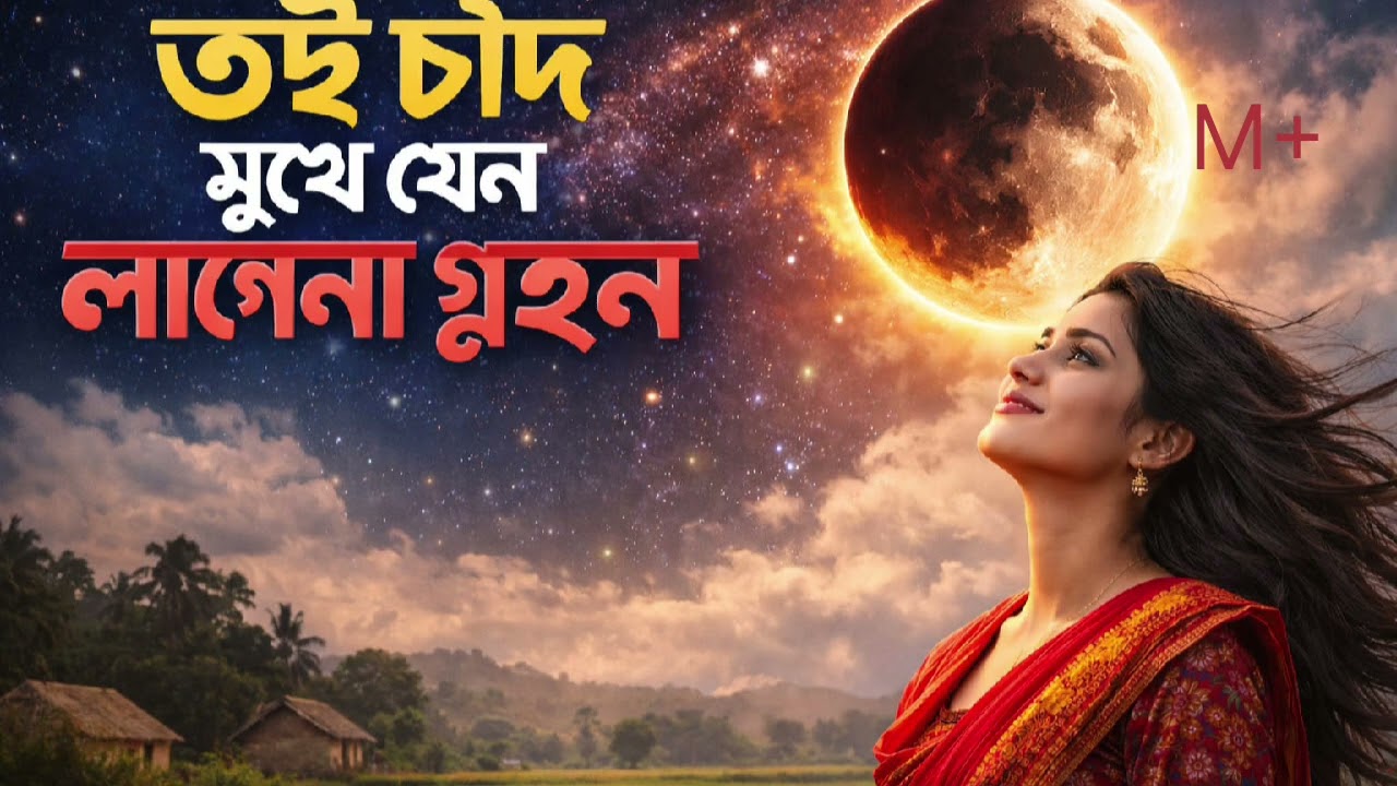 ওই চাঁদ মুখে যেন লাগেনা গ্রহন #বাংলা #গান #love 