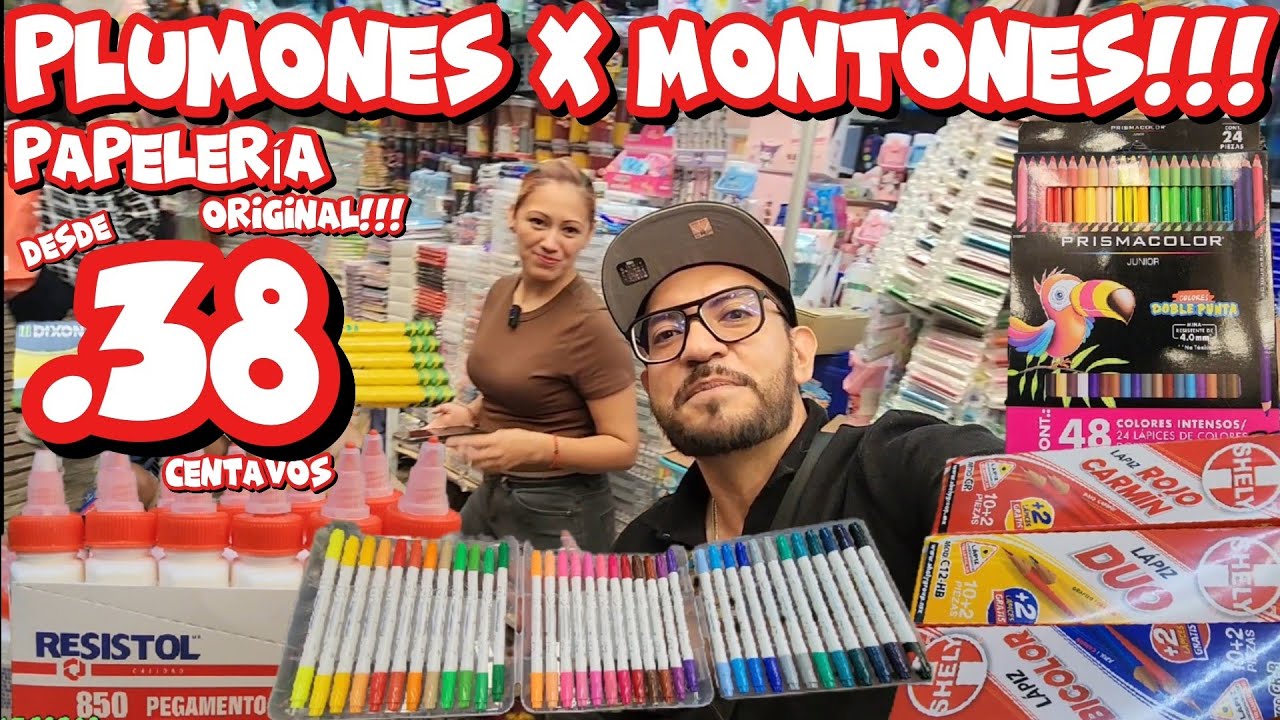 PLUMONES POR MONTONES MÁS BARATO QUE LOS CHINOS PAPELERÍA ORIGINAL DESDE .38 CENTAVOS ZOCALO CDMX