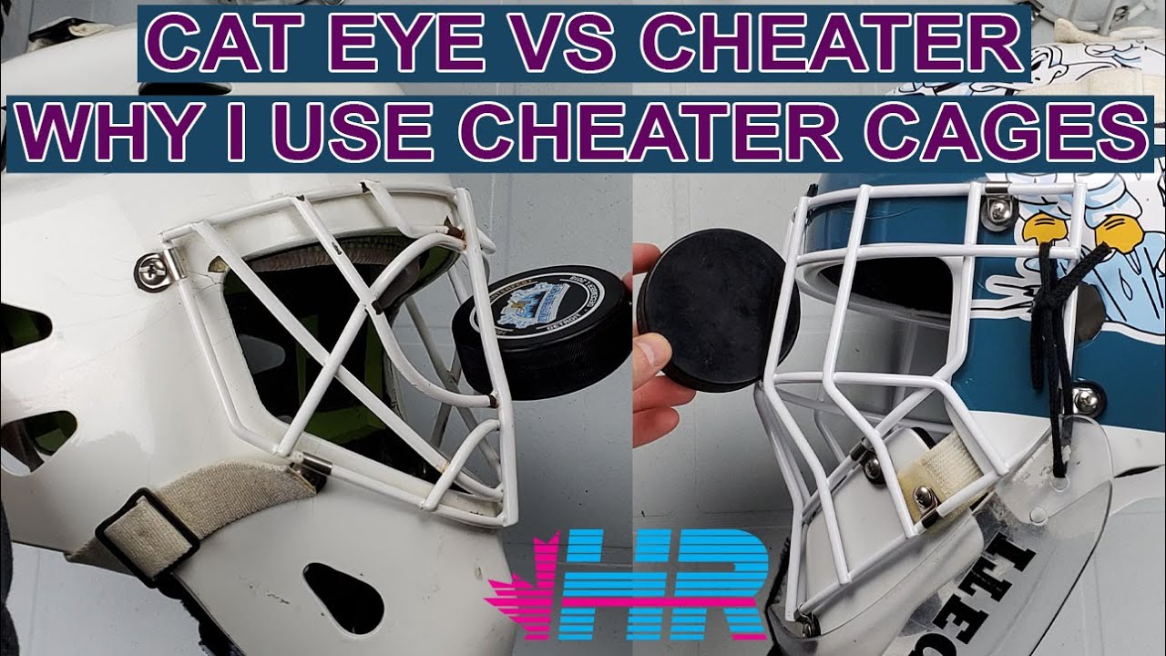 Cat eye vs cheater cages. Why I wear cheater cages on my hockey goalie mask