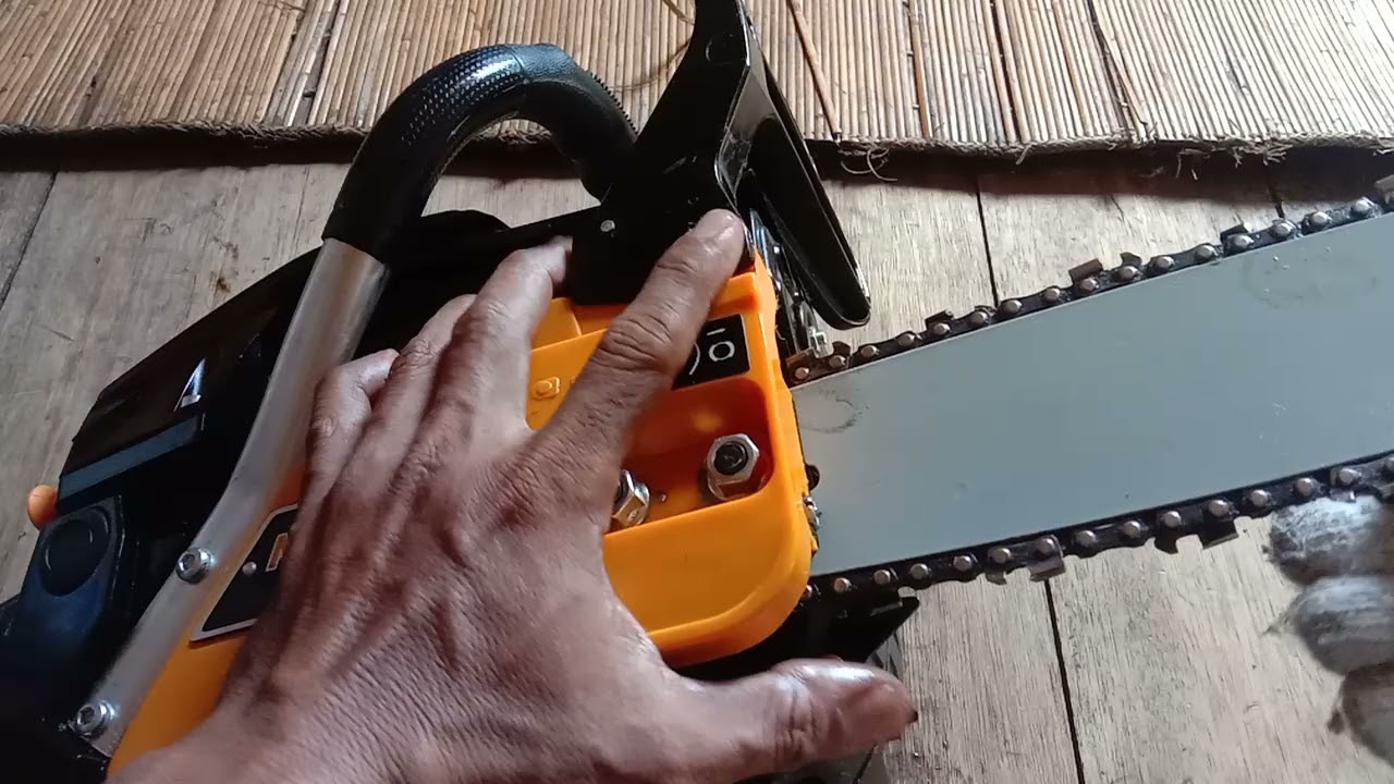 ganti bar chainsaw 22 menjadi 12 inc