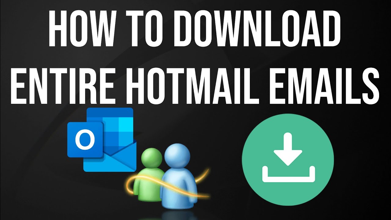 How to download/export your entire Hotmail emails #hotmail #microsoft