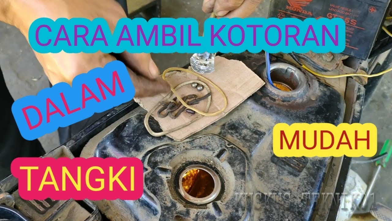 trik  membersihkan tangki bensin pada motor