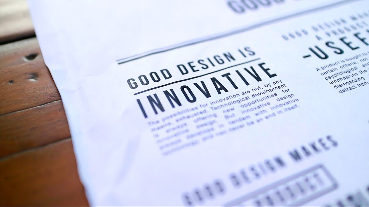 The 10 Principles for Good Design - Dieter Rams | Basics of Design